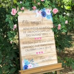 PLACA RECEPÇÃO BEM VINDOS