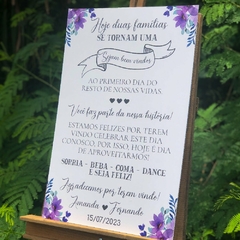 PLACA RECEPÇÃO PERSONALIZADA