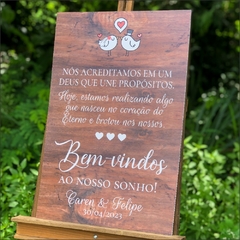 PLACA RECEPÇÃO PERSONALIZADA