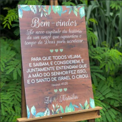 PLACA RECEPÇÃO PERSONALIZADA