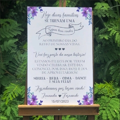 PLACA RECEPÇÃO PERSONALIZADA - comprar online