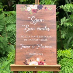 PLACA RECEPÇÃO PERSONALIZADA