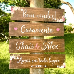 PLACAS CASAMENTO INDICATIVAS SINALIZAÇÃO