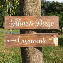 PLACAS CASAMENTO INDICATIVAS SINALIZAÇÃO