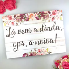 PLACA ENTRADA DOS NOIVOS PERSONALIZADA