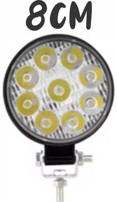 FARO MINI REDONDO 8CM 9 LED 12V 24V