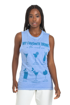 Regata Feminina Corte a Fio Estonada My Favorite Drinks (SALE)