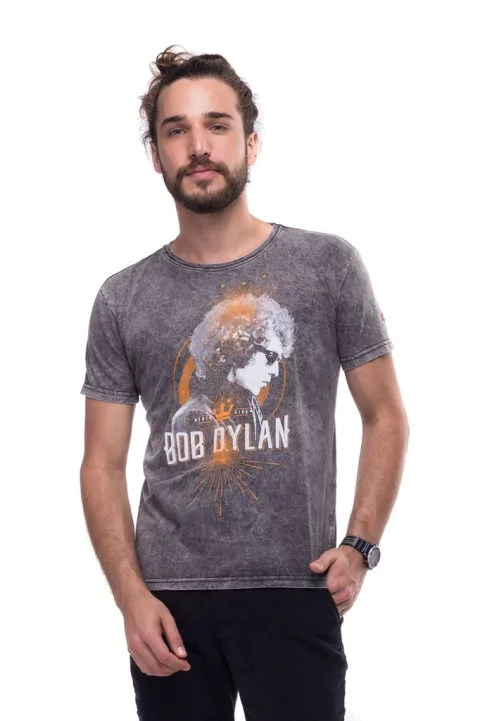 Camiseta Masculina Estonada Bob Dylan