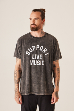 T-shirt Masculina Estonada Support Live Music - comprar online