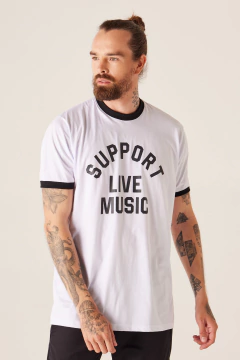 T-shirt Vintage Support Live Music
