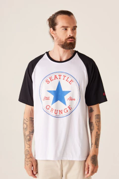 T-shirt Raglan Seattle Grunge