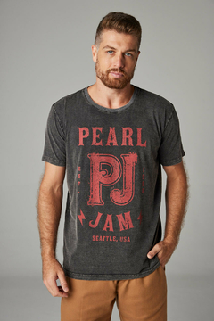 T-shirt Masculina Estonada Pearl Jam Seattle - comprar online