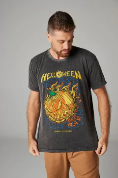 T-shirt Masculina Estonada Helloween - comprar online