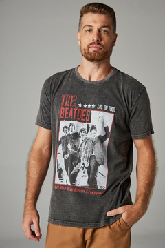 T-shirt Masculina Estonada Beatles Live on Tour - comprar online