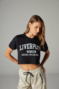 Cropped Feminino Vintage Liverpool College na internet