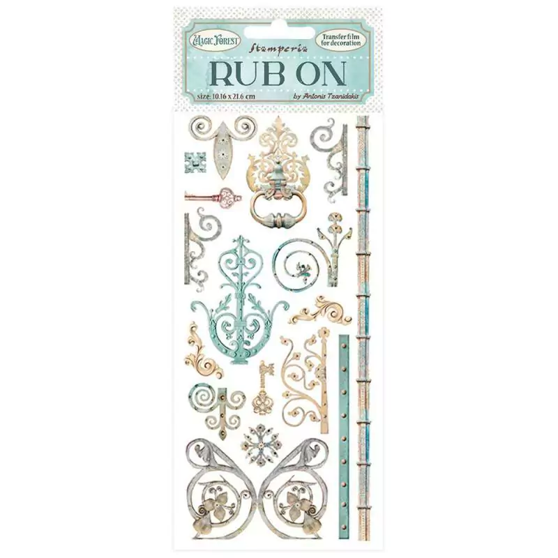 Transfer (Rub On) - Magic Forest chaves e decorações