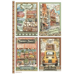 Papel de Arroz Art of Travelling Art 4 carros - comprar online