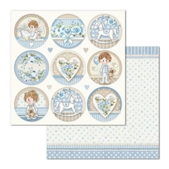 Papel Scrapbook - Little Boy círculos