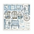 Bloco 10 Papéis 30.5x30.5cm (12"x12") + bônus - Blue land