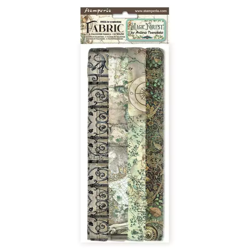 Pacote 4 tecidos de 30x30cm - Magic Forest