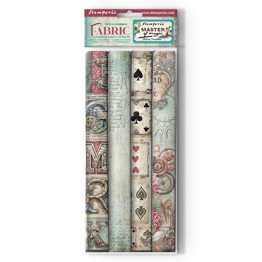 Pacote 4 tecidos de 30x30cm - Master of Magic