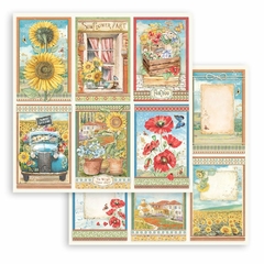 Papel Scrapbook - Sunflower Art 6 cards