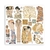 Bloco 10 Papéis 30.5x30.5cm (12"x12") + bônus - Klimt - Mon Papier Crafts