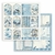 Bloco 10 Papéis 20.3x20,3cm (8"x8") + bônus - Blue Land - Mon Papier Crafts