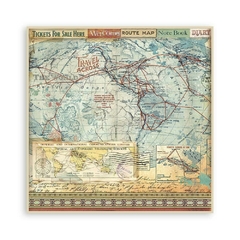 Bloco 22 Papéis 20,3X20,3 (8"X8") Single Face - Face Art of Travelling - loja online