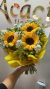 Buquê Vitória 03 Girassóis cod 419 - Acácia  Flores  Floricultura - Surpreenda quem você ama hoje!