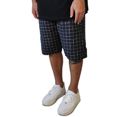 Bermudão Xadrez Preto