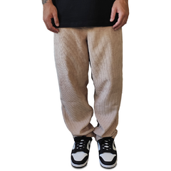 Calça Baggy Veludo Bege - comprar online