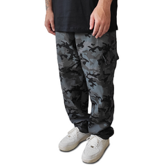 Calça Cargo Camuflada Cinza