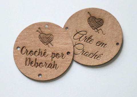 Etiqueta Zetex Natural (Quadrada ou Redonda)