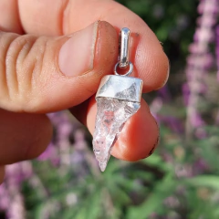 Dije de Morganita en Plata 925