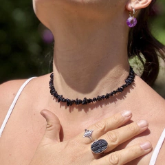 Collar turmalina negra