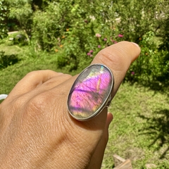 Anillo regulable de Labradorita violeta en Plata 925 - comprar online