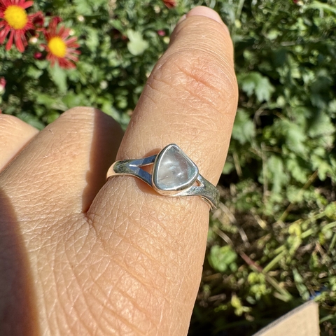 Anillo regulable de topacio azul en plata 925 - comprar online