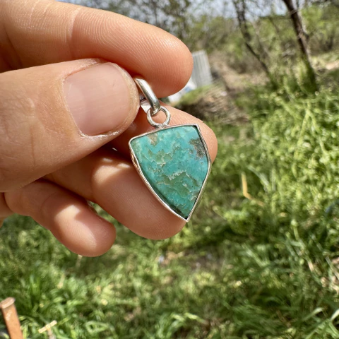 Dije Turquesa en plata 925 - comprar online