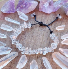 Pulsera de Cuarzo Cristal regulable
