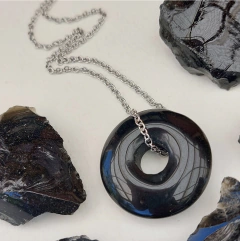 Obsidiana negra piedra pi