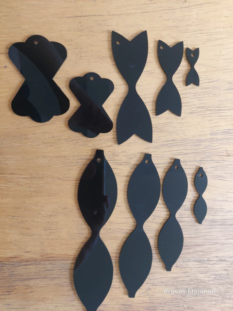 kit moldes laços 9 peças