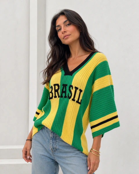 Blusa Listrada | Brasil Tricot