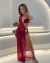 Trijunto Biquíni Top Cropped e Vestido Tule | Sorelle Vinho - loja online