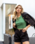 Jaqueta Sarja Cropped | Preto - Blug Store | Moda Praia - Biquínis, Maiôs, Saídas e Mais