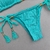 Biquíni Cortininha | Turquesa com Renda - Blug Store | Moda Praia - Biquínis, Maiôs, Saídas e Mais