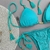 Biquíni Cortininha | Turquesa com Renda - comprar online