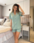 Pijama Americano Curto | Verde Menta