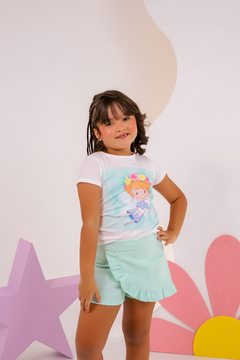Conjunto short saia verde claro - comprar online