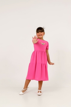 Imagem do Vestido infantil juvenil rosa